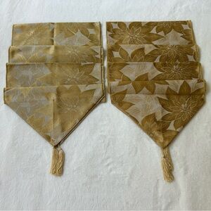 Gold and Cream Floral Table Runners set